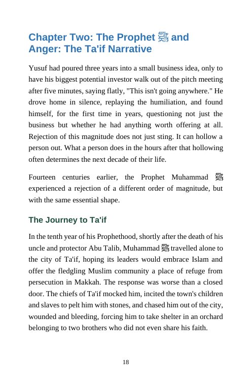 Opening page of Chapter 2, The Prophet and Anger: The Ta'if Narrative