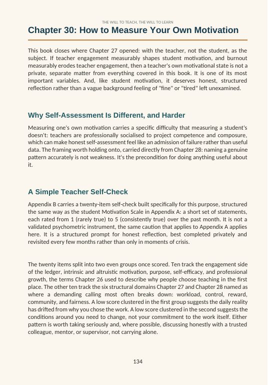 Chapter 30 page, How to Measure Your Own Motivation